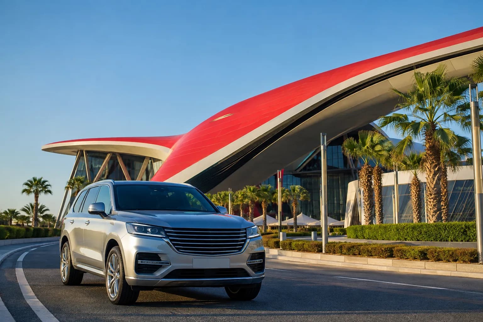 Yas Island and Ferrari World in Abu Dhabi, a popular DuneRide transfer destination